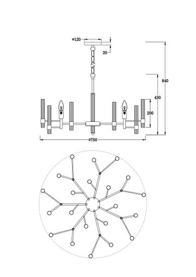 Люстра Freya FR5147PL-07CH