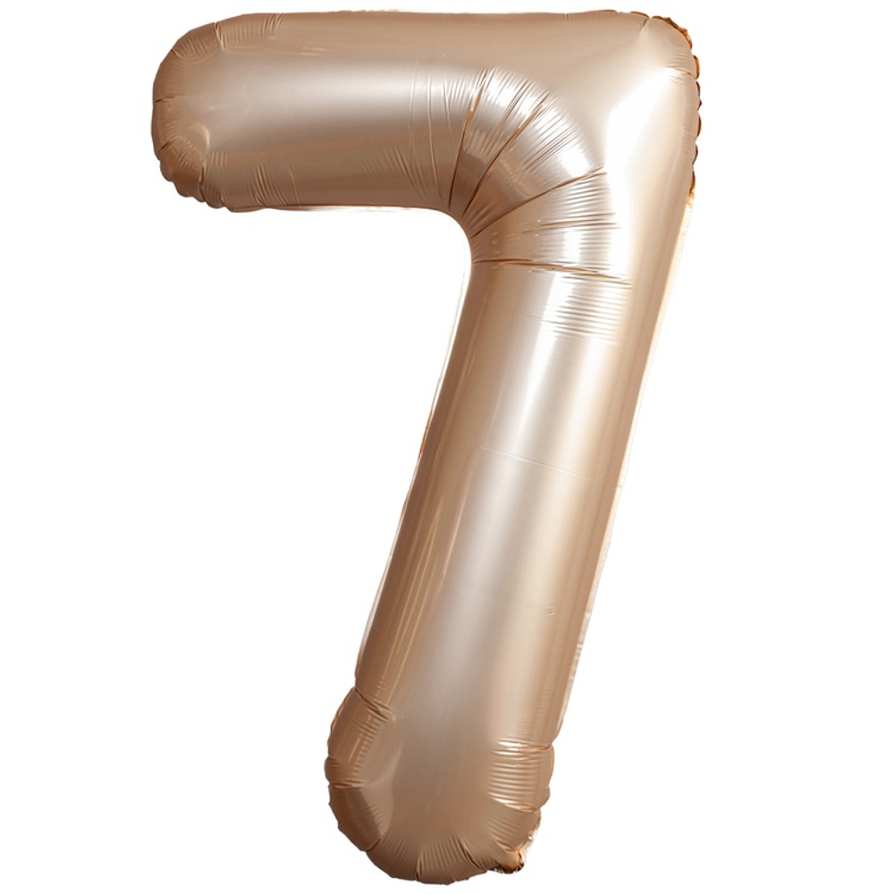 Шар фольгированный Цифра 7 101 см (Золотой)