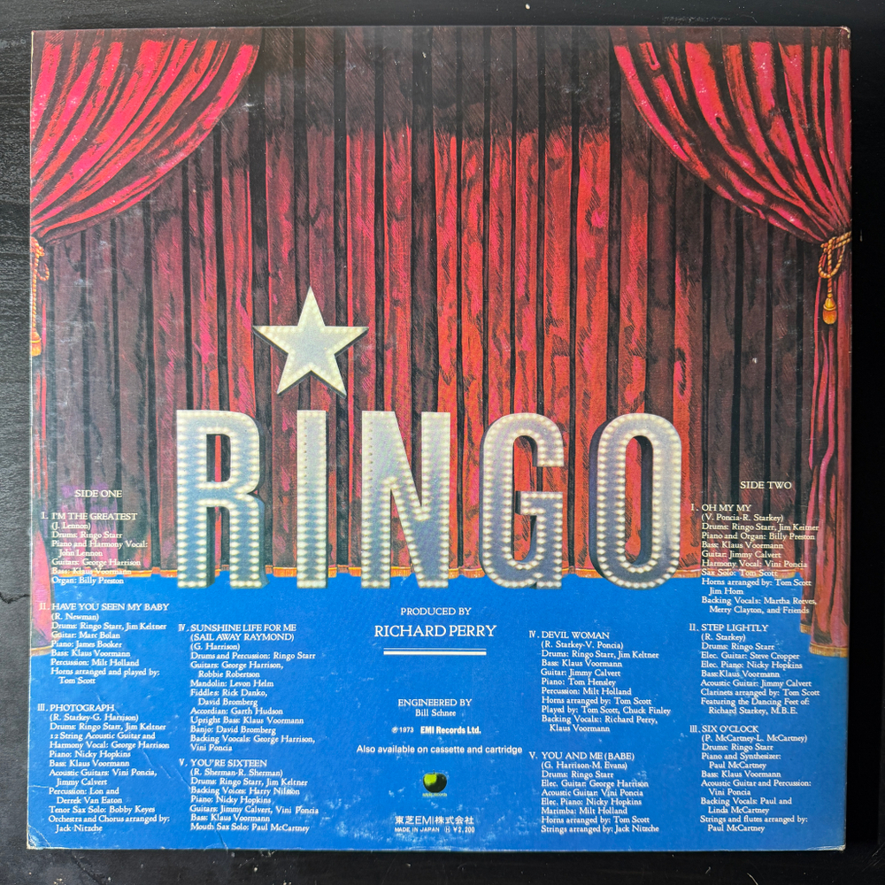 Виниловая пластинка Ringo Starr ‎– Ringo LP