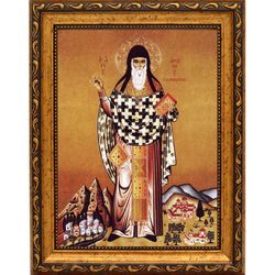 Арсений Каппадокийский Святой преподобный. Икона на холсте.