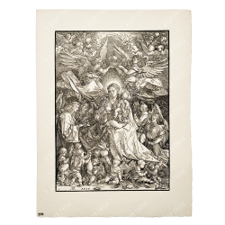 [Гравюра Рейха] Альбрехт Дюрер (1471–1528) Богородица в окружении ангелов. Начало ХХ в