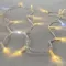 Светодиодная гирлянда с колпачком 100 теплых белых LED ламп 10 м., мерцание, 220-230 В., прозрачный провод ПВХ, IP65, LTC (PST100BLWCAP-10-2WW)