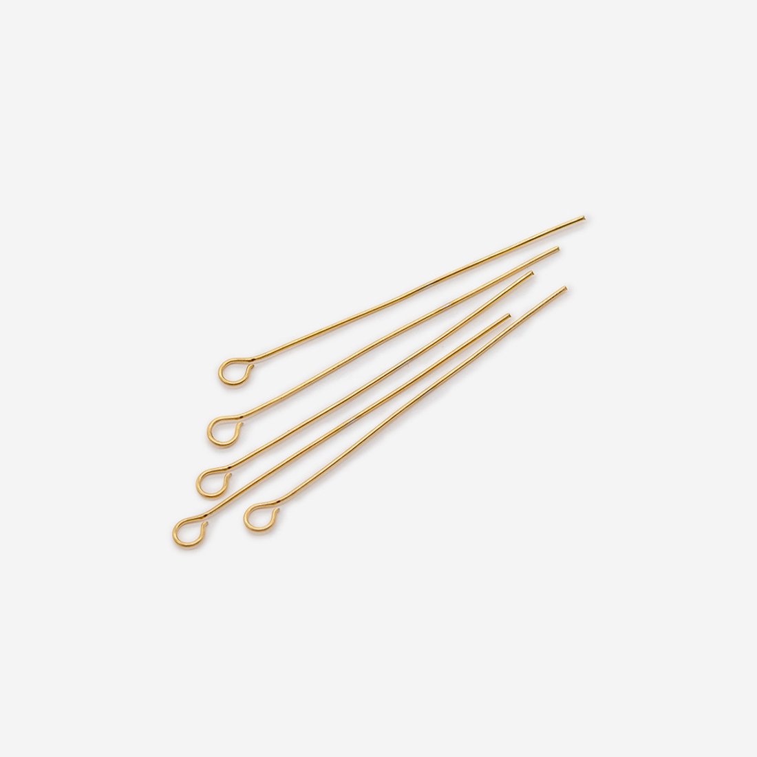 Пины с петлей, 40*0,5мм, сталь, позолота