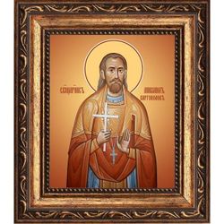 Михаил Каргополов, священномученик пресвитер. Икона на холсте.