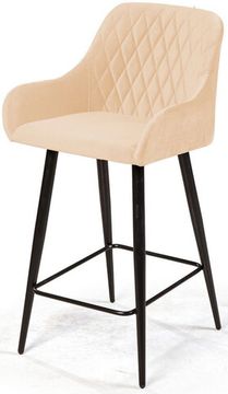 Стул полубарный Robert, бархат бежевый 5