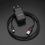 Сетевое зарядное устройство BOROFONE BA20A Sharp, кабель Type-C, 012993 Черный