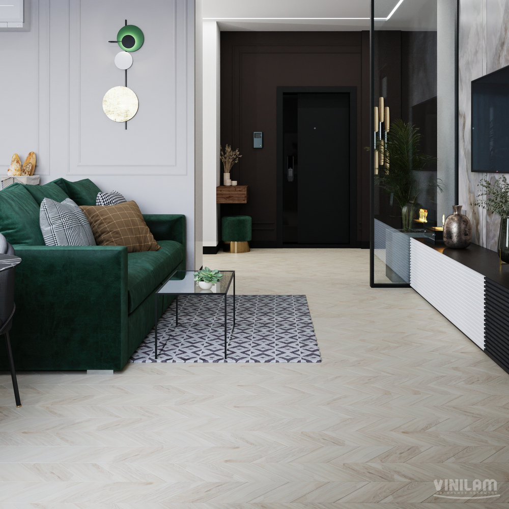 Виниловый ламинат VINILAM PARQUET CHEVRON RI4777CL7 Шеврон Бриссак Glue