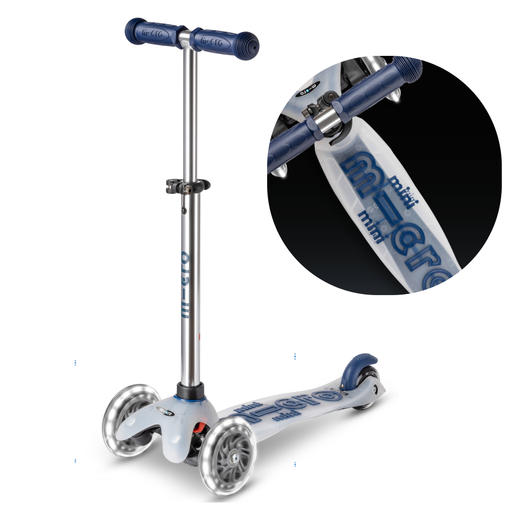 Самокат Mini Micro Deluxe Flux LED синий