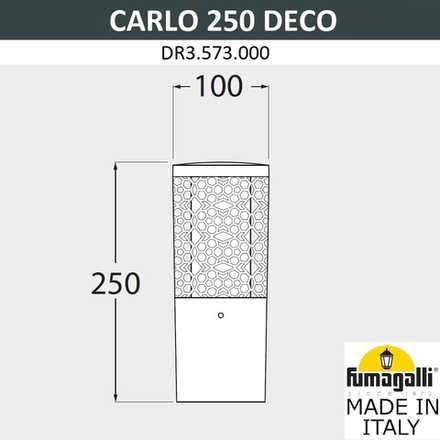 Ландшафтный фонарь FUMAGALLI CARLO DECO 250 DR3.573.000.LXU1L