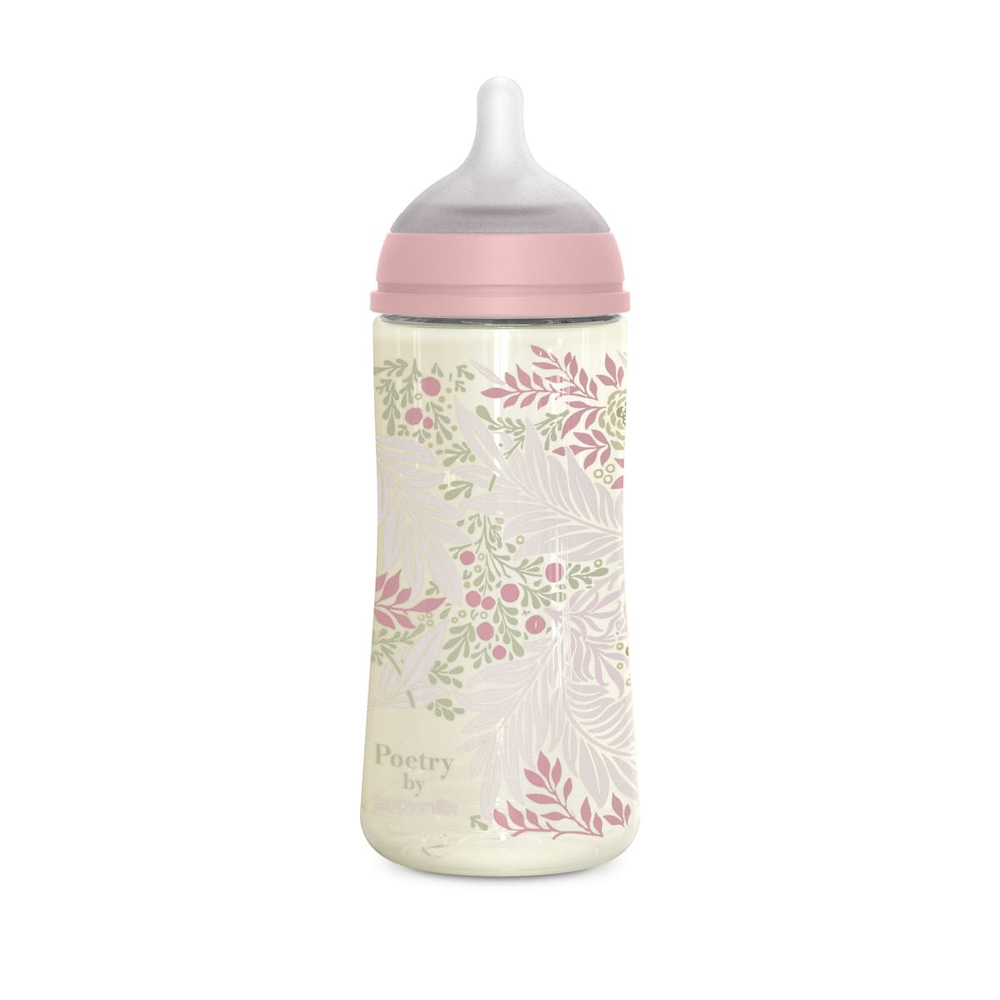 Антиколиковая бутылочка для кормления Suavinex Poetry SX PRO 360 мл, 6 мес+, розовая