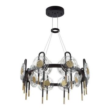 5407/92L MODERN ODL_EX25 135 черный/золото/металл/стекло Люстра LED 92W 3000K 8990Лм MAGNET