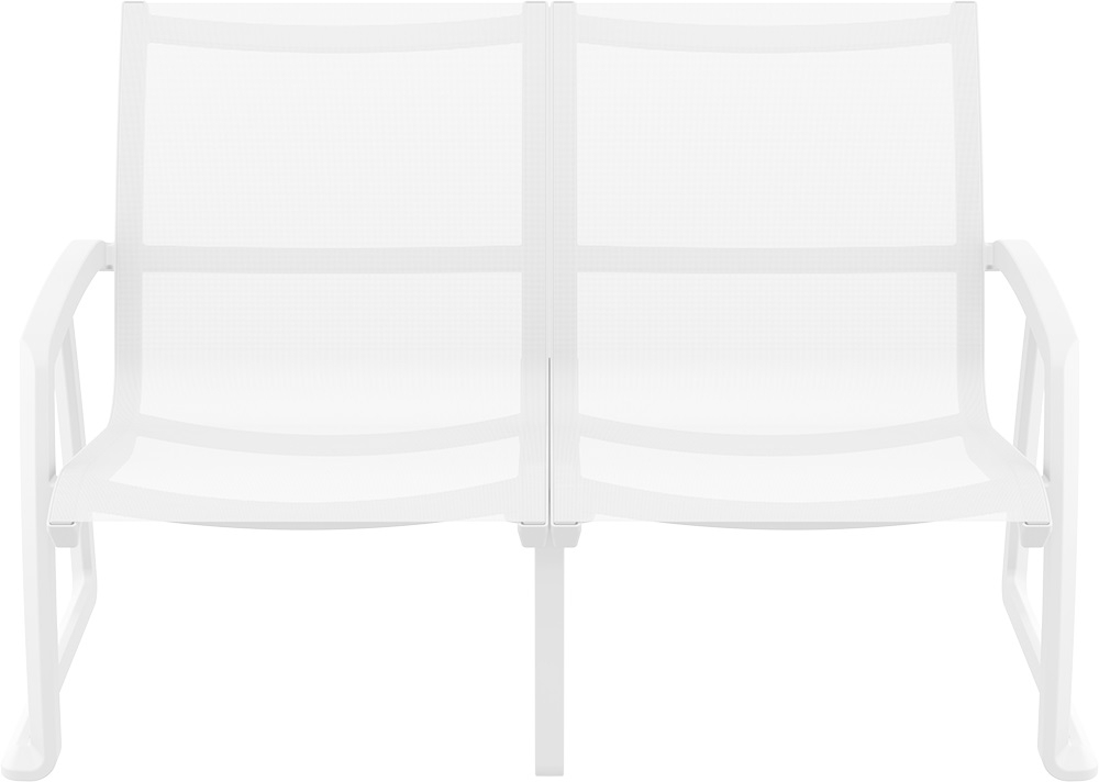 Диван пластиковый двухместный Siesta Contract Pacific Lounge, белый