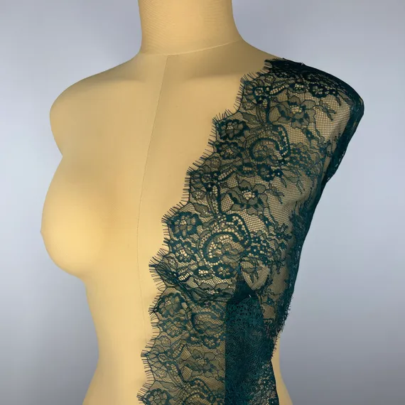 Кружево реснички изумруд (24*290 см)