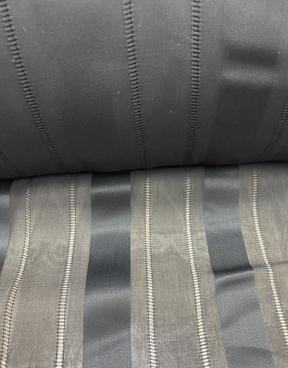 Ткань блузочная полупрозрачная черная (Италия)80% хлопок 20% шелк ш-115см цена за 1 м