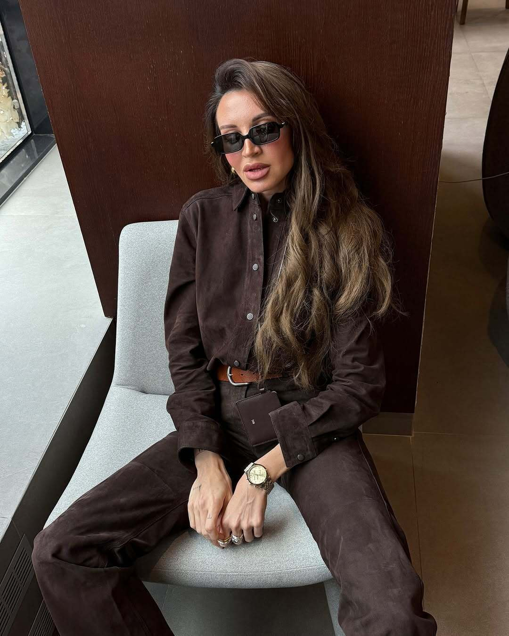 Рубашка из замши “Suede Line 04”