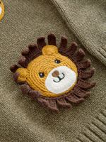 Джемпер с вышивкой для мальчика Next K82-481, Хаки