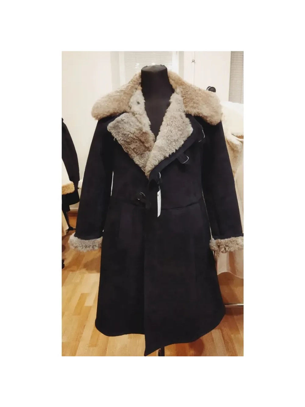 Бекеша из натуральной овчины ГОСТ: 7416-73 чёрная