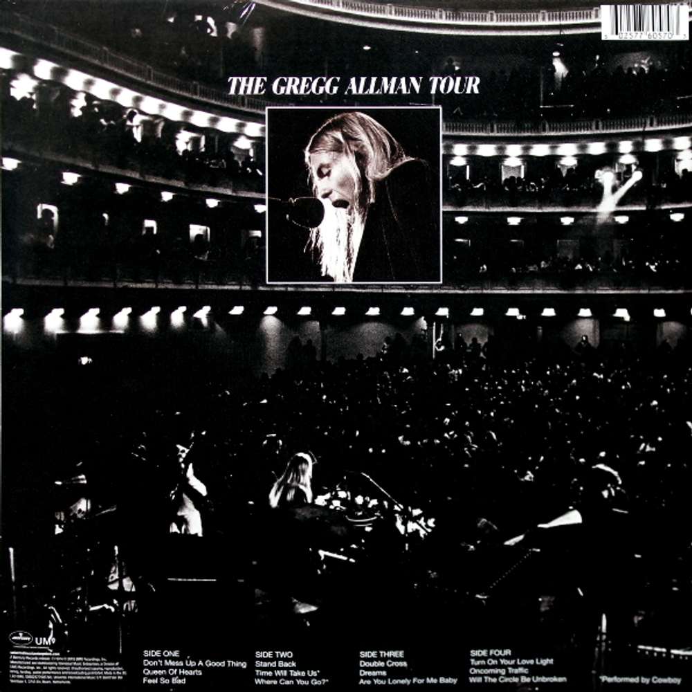 Gregg Allman With His Special Guests Cowboy / Boyer & Talton - The Gregg Allman Tour (2LP)
