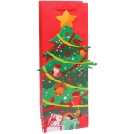 Пакет под бутылку «Зимний мультик» 12*35*9 см