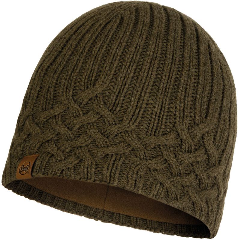 Шапка вязаная с флисом Buff Hat Knitted Polar Helle Tundra Khaki Фото 1