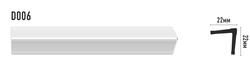 Угловой плинтус Decomaster D006ДМ 22х22х2000мм