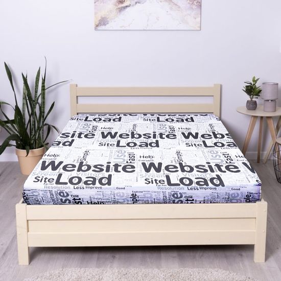 Простыня на резинке  Веста,  160x200х30 см. , бязь  DOMTEKC