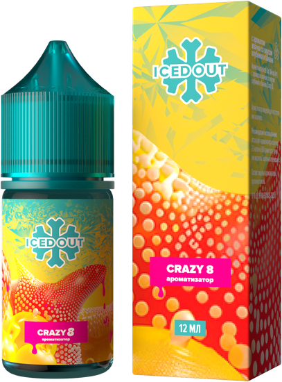 Ароматизатор Glitch Sauce ICED OUT Crazy 8 (Жвачка Клубника Банан)