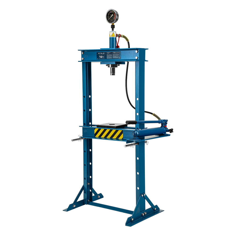 Пресс гидравлический с манометром, 12 т (комплект из 2 частей) Stels