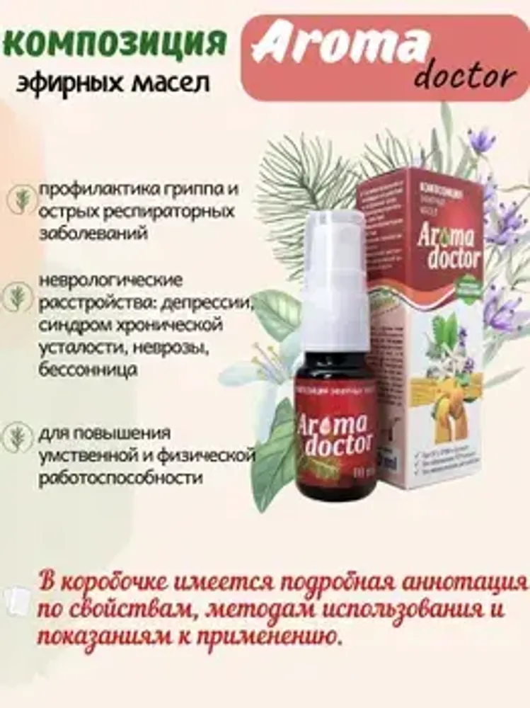 Композиция, смесь эфирных масел AromaHealth от простуды