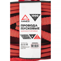 Провода прикуривания АКБ 1000А 6 м в сумке (12В, d=11,5мм, 30мм² 373жил, -30С) Arnezi A0102014