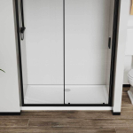 Душевая дверь City VDS-5CT150CLB, 1500, черный, стекло прозрачное