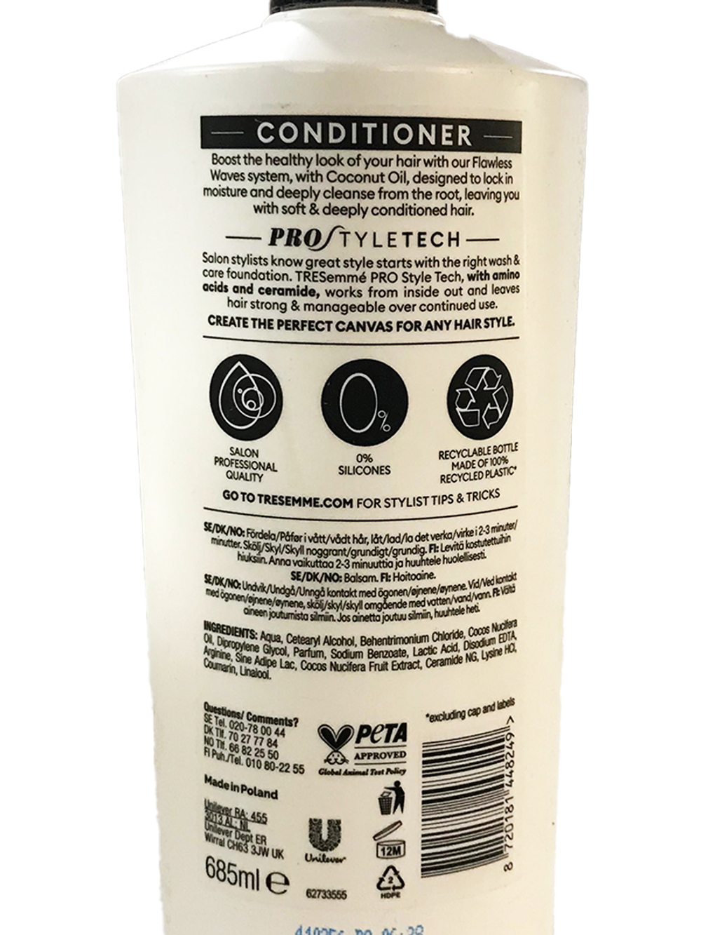 Увлажняющий кондиционер TRESemme Flawless Waves - 685 мл., идеальное средство для улучшения естественной текстуры ваших волос