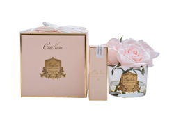 Букет роз ароматизированный и спрей 10мл Cote Noire Five Rose French Pink в вазе