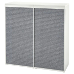 Шкаф с 2 раздвижными дверями - IKEA PLATSA/ПЛАТСА ИКЕА, 41,8х120х122,9 см, белый/темно серый