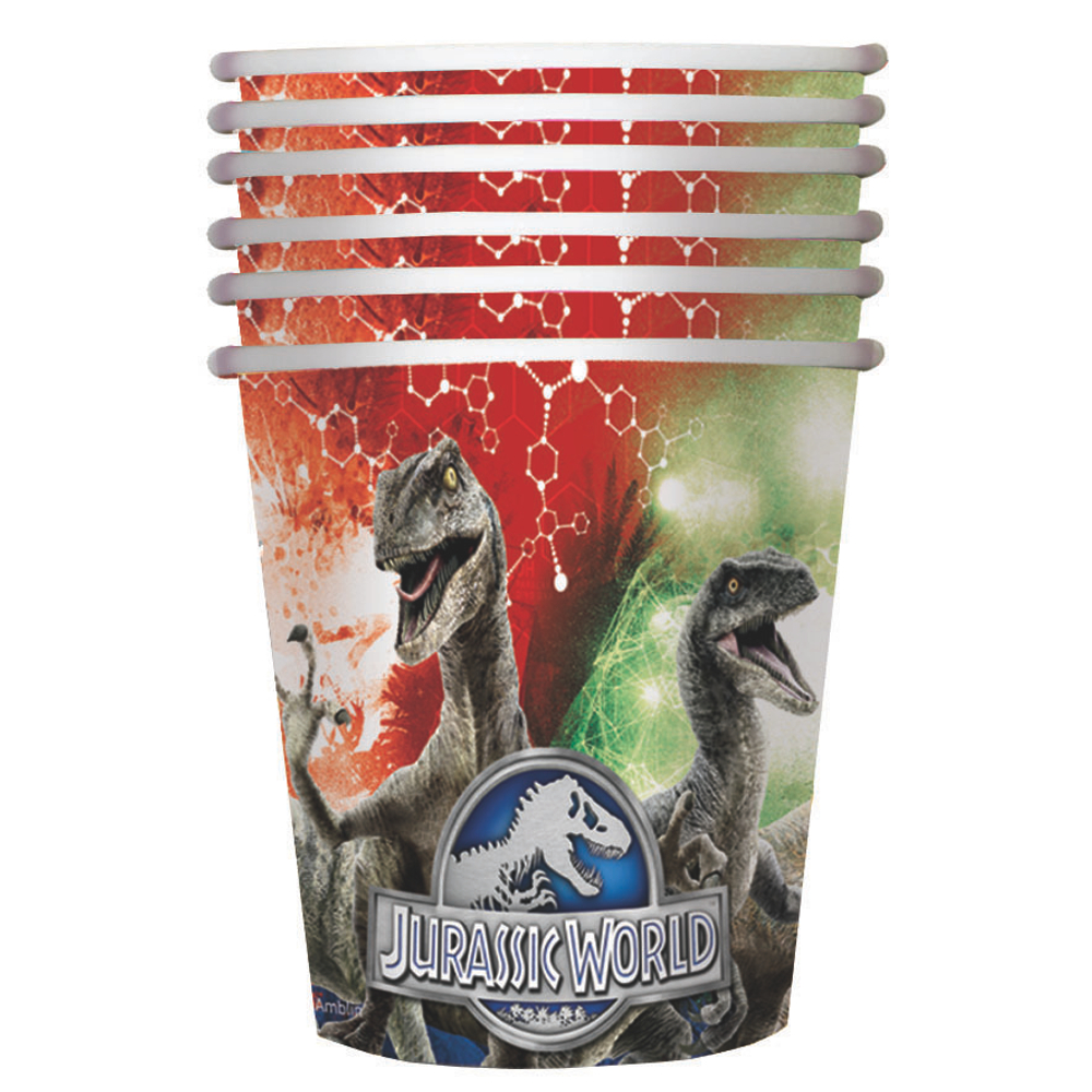 НАБОР ОДНОРАЗОВЫХ СТАКАНЧИКОВ ПАРК ЮРСКОГО ПЕРИОДА 6 ШТ.