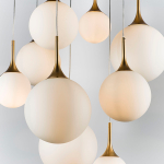 813092 Люстра GLOBO 9х40W E14 золото/белый