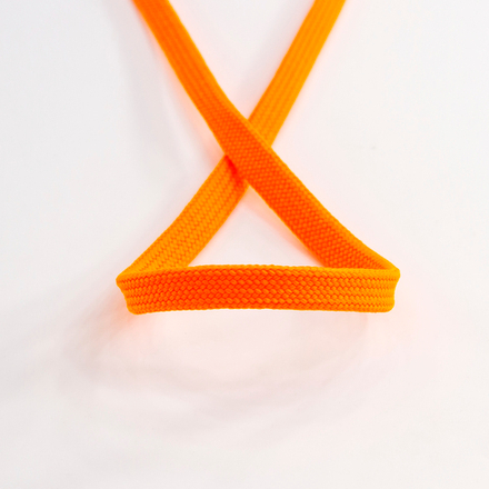 Шнур PEGA плоский, полиэстровый, цвет ярко-оранжевый, 10 мм, 25 м (10013160/150223/3069969/1_Чехия)