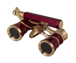 Бинокль театральный La Geer 3x25 (098704), красный с черными вкраплениями - фото 3
