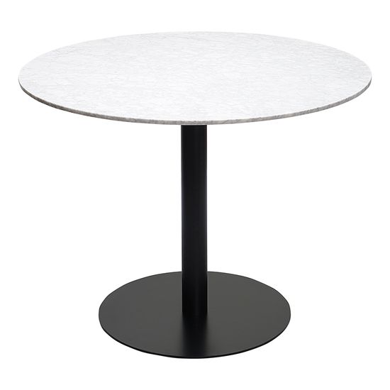 Стол обеденный Marble, D100 см, белый натуральный мрамор