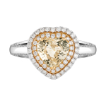 Кольцо с Жёлтым Сапфиром и Бриллиантами, R0070-712/1