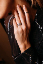 Кольцо "Пантера" с россыпью циркония