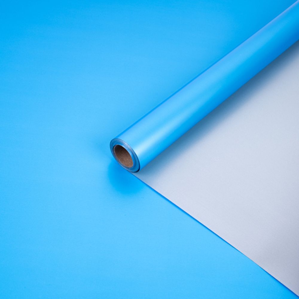 Пленка перламутровая 2-х сторонняя 58см*10м СИНИЙ/СЕРЕБРО