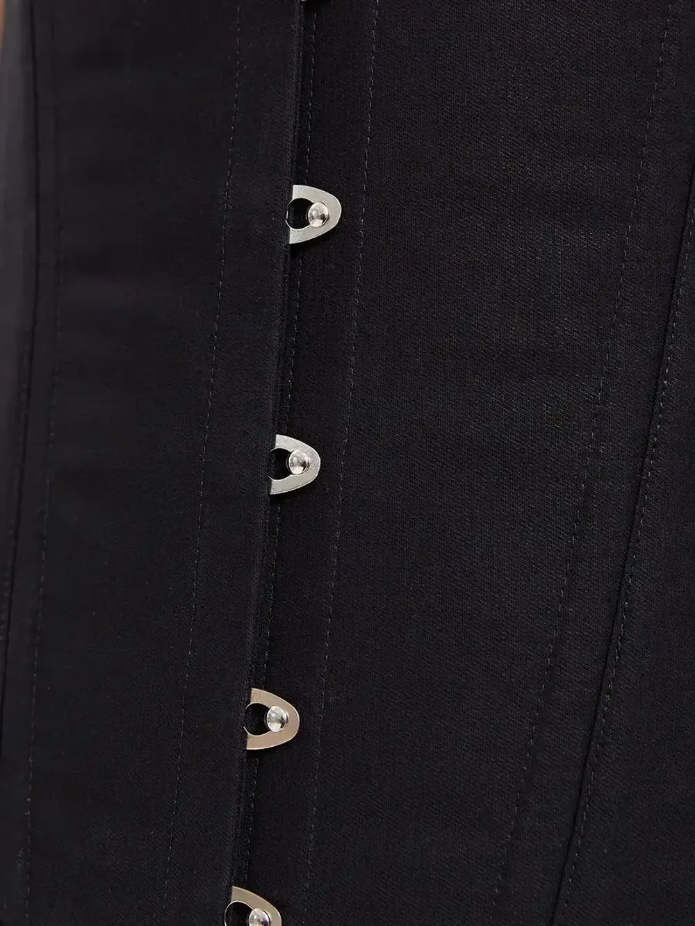 Черный матовый корсет для больших размеров