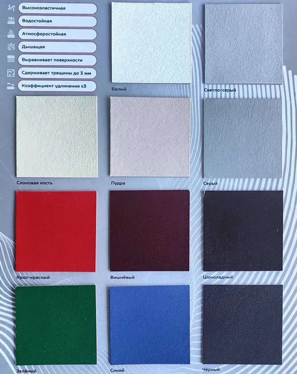 Резиновая краска МАСТЕРБИТ СИНЯЯ 3 кг, без запаха растворителей, моющаяся, водостойкая, водоэмульсионная, быстросохнущая, полуматовая