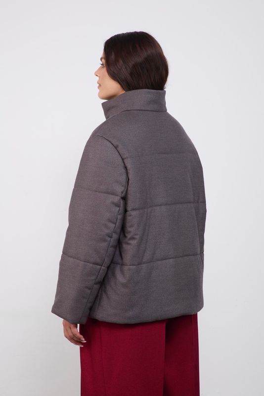 Куртка укороченная стеганая, графит