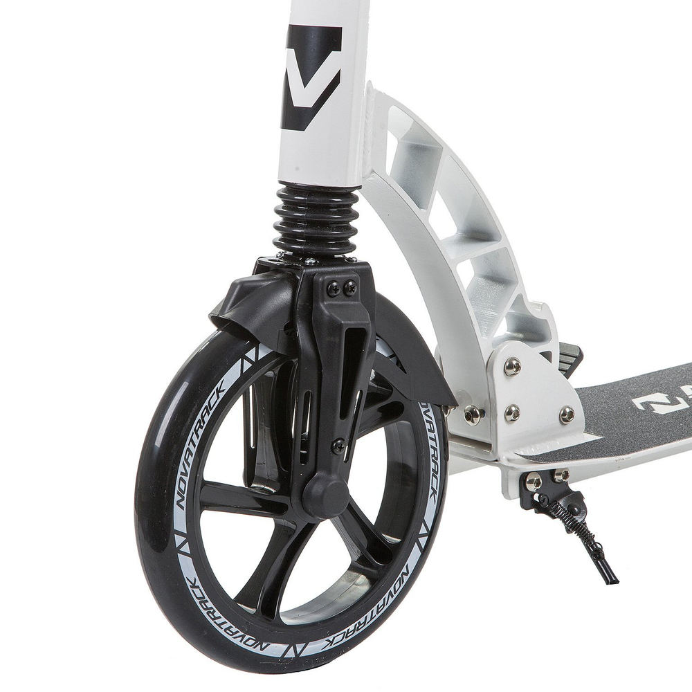 Самокат для детей  NOVATRACK DEFT, 230/200 мм, с фиксатором склад. рукоятей, черно-белый