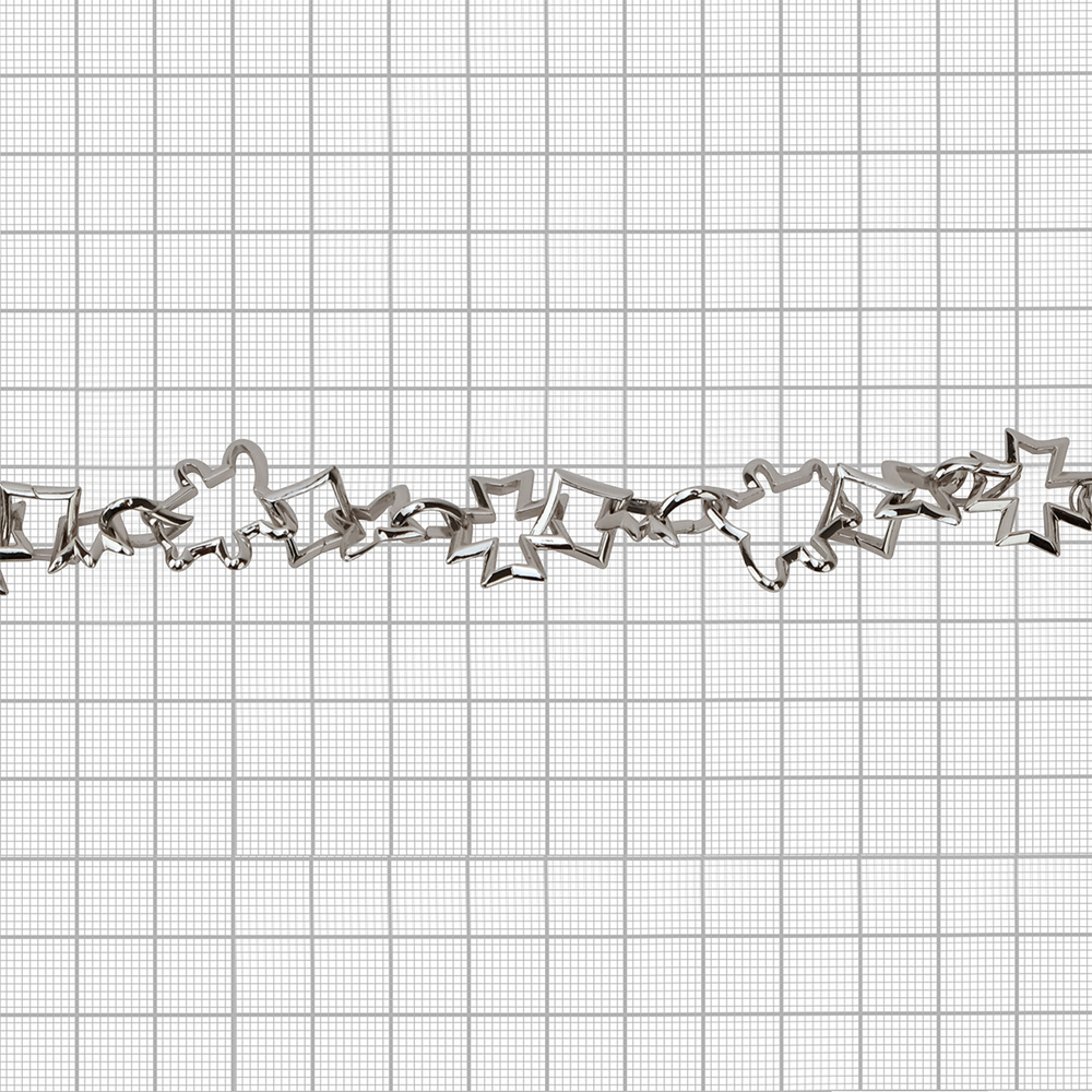"Хэбэ" браслет в родиевом покрытии из коллекции "Gammi" от Jenavi с замком карабин