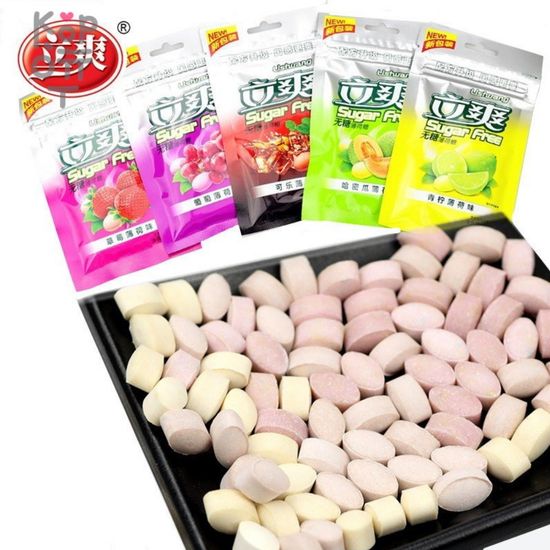 Конфеты Lishuang Sugar Free со вкусом колы и мяты, 15 г (Китай)