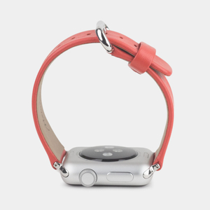 Ремешок для Apple Watch 44/45/46 mm из кожи теленка, кораллового цвета