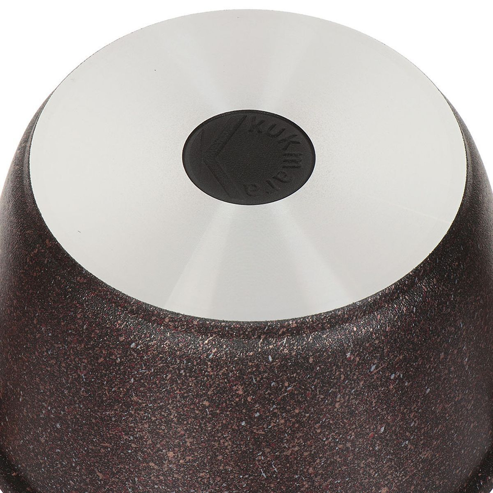 Кастрюля алюминий, антиприг, 6 л, с крыш, Kukmara, Granit Ultra, кга62а, красн